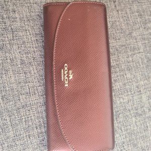 Coach Maroon Wallet and Bill Fold